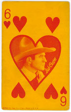 Six of Hearts trading card showing Bob Custer.