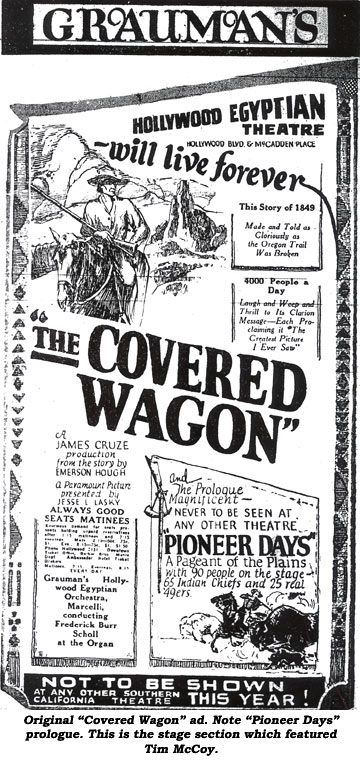 "Covered Wagon" ad.