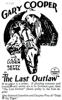 "The Last Outlaw" with Gary Cooper