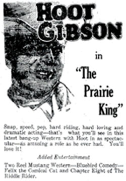 Hoot Gibson in "The Prairie King"