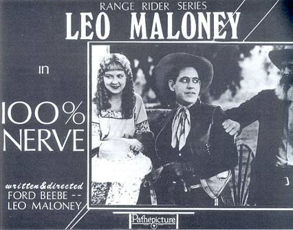Leo Maloney in "100% Nerve" lobby card.