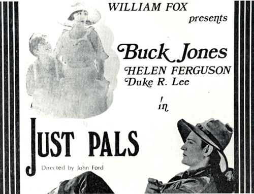 "Just Pals" starring Buck Jones lobby card.