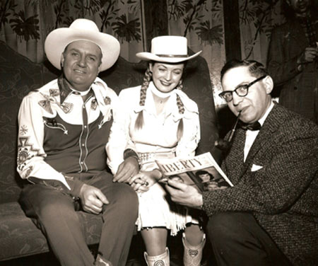 Gene Autry, Gail Davis during Gene’s ‘56 Canadian tour. We figure the man with the LIBERTY magazine must be a reporter. (Photo Courtesy Dale Price.)