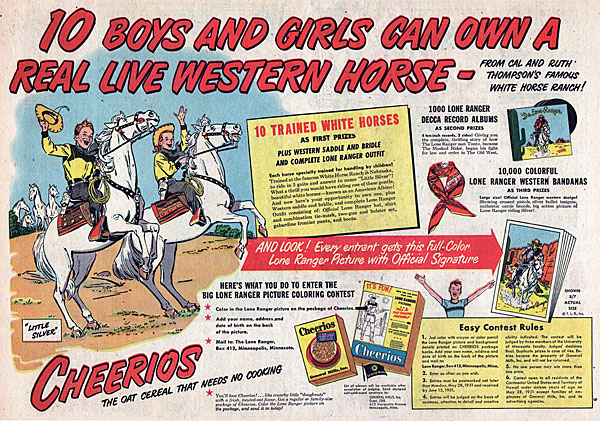 “The Lone Ranger” and Cheerios were synonymous in the ‘50s.