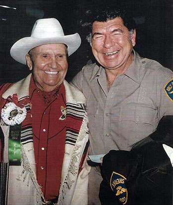 Gene with TV’s Sheriff Lobo, Claude Akins.