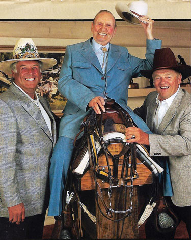 Gene’s back in the saddle again in 1995 alongside former California Angels manager Buck Rodgers and former St. Louis Cardinals manager Whitey Herzog. 
(Photo courtesy Billy Holcomb.) 