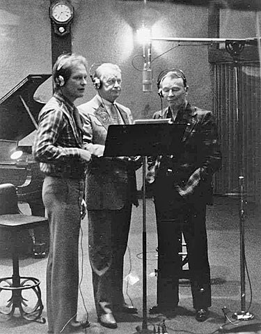 Rex Allen Jr., Rex Allen and Roy Rogers lay down tracks for “The Last of the Silver Screen Cowboys” song which was included on Rex Jr.’s 1982 album “The Singing Cowboy” produced by Snuff Garrett. 