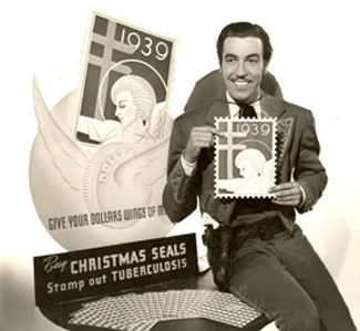 Cesar Romero as The Cisco Kid introduces 1939 Christmas Seals.