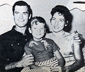 Clint Walker with his then wife Verna and daughter Val. 