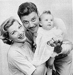 “Zorro”—Guy Williams with wife Janice and 1 year old Toni. 