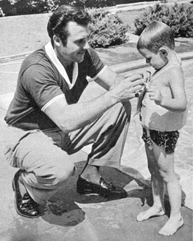 “Man Without a Gun”—Rex Reason and son Brent. 