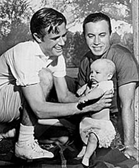 “Broken Arrow”—John Lupton, daughter Rollin and Lupton’s co-star 
Michael Ansara in 1957. 