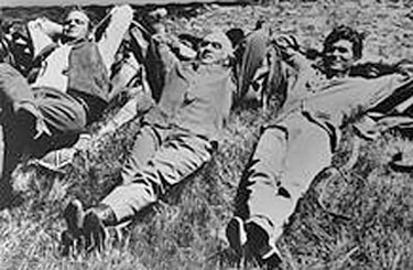 Naptime...Dan Blocker, Lorne Greene, Michael Landon.