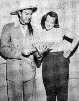 Capitol songstress Jo Stafford takes a look at Tex Williams latest songs 
to be recorded in 1950. 