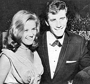 Robert Fuller on a date with Kathy Nolan of “The Real McCoys” in 1962. 