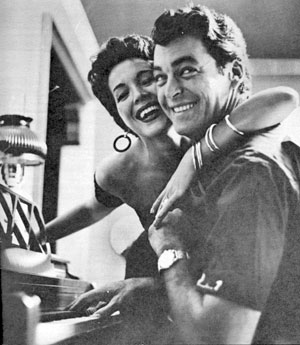 Rory Calhoun with actress/wife Lita Baron in 1958.