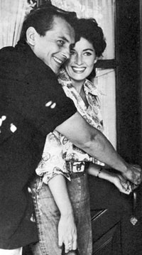 Jack Kelly aka Bart Maverick and his wife Donna prepare to enter their new 1952 three bedroom home.