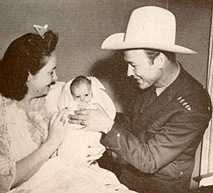 Roy and wife Arlene with just born Linda Lou in 1943. 