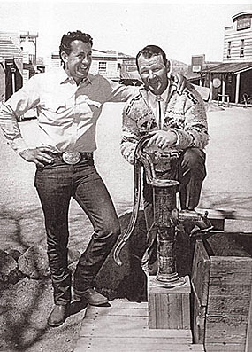 Rodeo entertainer Troy Nabors and Roy at Apacheland in Arizona in 1960. 