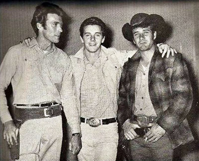 Three of TV’s Top Guns: Clint Eastwood, Peter Brown, Robert Fuller.