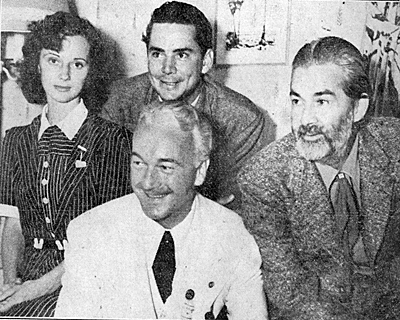 (Top photo): Jan Clayton, Russell Hayden, William Boyd and Gabby Hayes at the premier of “In Old Mexico” in El Paso, TX on 8/5/38.