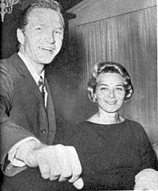 Eric (“Rawhide”) Fleming on a date with Kristine Miller (“Stories of the Century”) in 1960. 