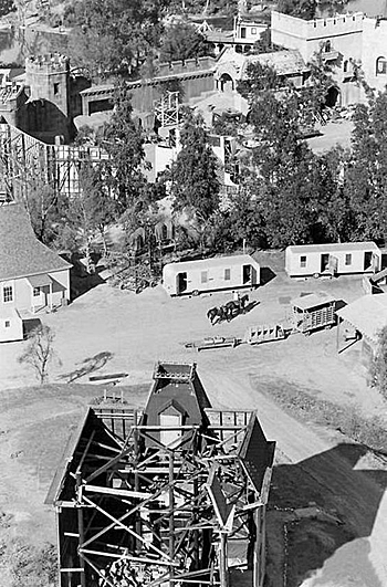 Universal backlot from the back side. The "Psycho" house seen from the rear. 