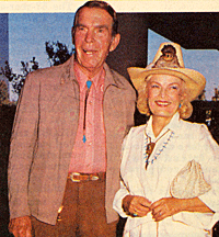 Fred MacMurray received a Golden Boot in 1986. Seen here with his wife June. 