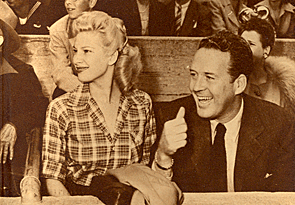 Actress Chili Williams and Dick Foran at the rodeo. 