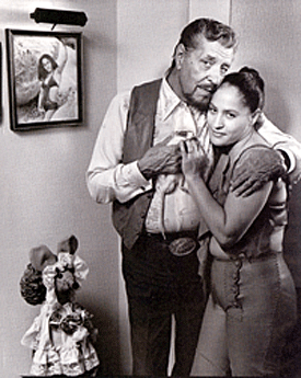 82-year-old Herb Jeffries with his wife Regina in 1994.