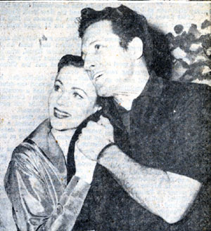 Anne Jeffreys and singer John Raitt rehearsing for “Three Wishes For Jamie” which debuted on Broadway in mid-1952. 