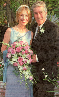 May 19, 2001—Robert Fuller and Jennifer Savidge were married at the Little Brown Church in Studio City, California.