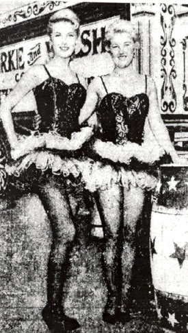 For her role as a trapeze artist on “Circus Boy: Big Top Angel” (1/57), Jan Shepard (left) was coached and doubled by real aerialist Shawn Gallagher.