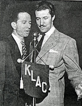 Herb Jeffries (right) sings for Bob McLaughlin on Los Angeles’ KLAC-TV’s “Picture Album” in February 1949.