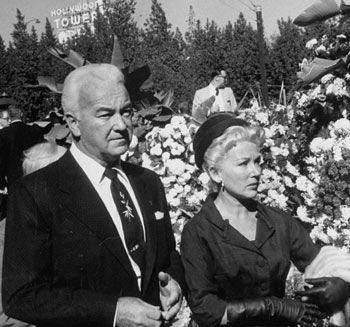 William Boyd and wife Grace Bradley attending Cecil B. DeMille’s funeral in 1959. (Thanx to Gene Douglass.)