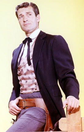 Terrific pose of Hugh O'Brian as Wyatt Earp.