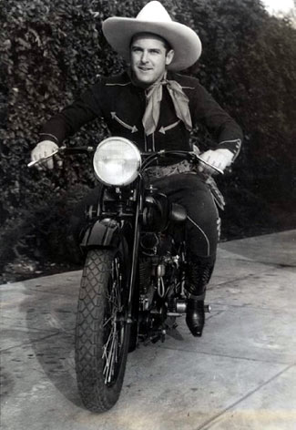 Cars of the Stars: Hmmm... Seems Ken Maynard prefers a motorcycle to either a car or his horse Tarzan. (Thanx to Bobby Copeland.)