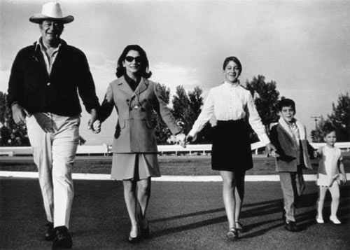 John Wayne with wife Pilar and children, Aissa, Ethan and Marisa in the late ‘60s.