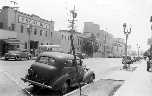 PRC Studios in 1942, B-western home to Buster Crabbe, George Houston and others. (Thanx to Bill Sasser.)