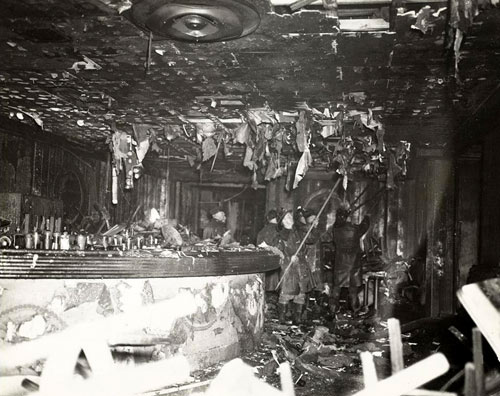 Buck Jones, 50, was among the over 480 victims of the tragic Cocoanut Grove nightclub fire in Boston, MA, on November 28, 1942. Buck died November 30th of second and third degree burns. Below are three photos taken after the fire.
