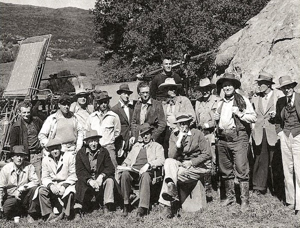 Look closely and you’ll see Bob Livingston, Bob Steele and Max Terhune in this cast and crew photo taken at Iverson Ranch during the making of “Pals of the Pecos” (‘41 Republic). Director was Les Orlebeck...imagine he's one of the two seated in the front to the right. (Thanx to Jerry Whittington.)