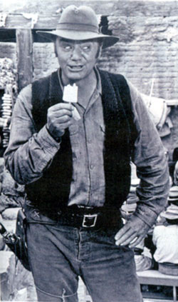 Ernie Borgnine takes a Popsicle break during the filming of “The Wild Bunch” (‘69).