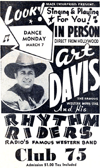 Art Davis at San Antonio’s Club 75 in March, 1949.