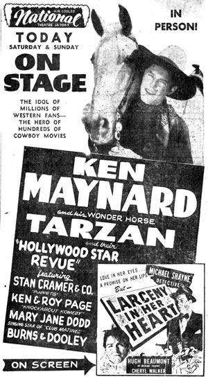 Ken Maynard in Louisville, Kentucky, in 1946.