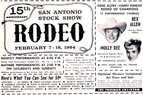 Note that Gene Autry owned this rodeo. 