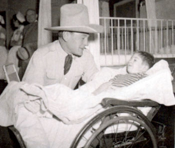 Buck Jones was fond of visiting children in hospital wards whenever possible.