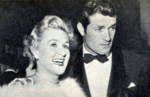 Singer Margaret Whiting and Hugh O'Brian attend a Thalians dinner in 1956.