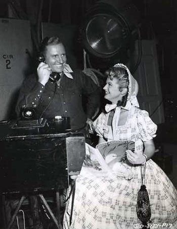 Publicity shot of Gene and Gail Davis during the making of  “Goldtown Ghost Riders” (‘53).