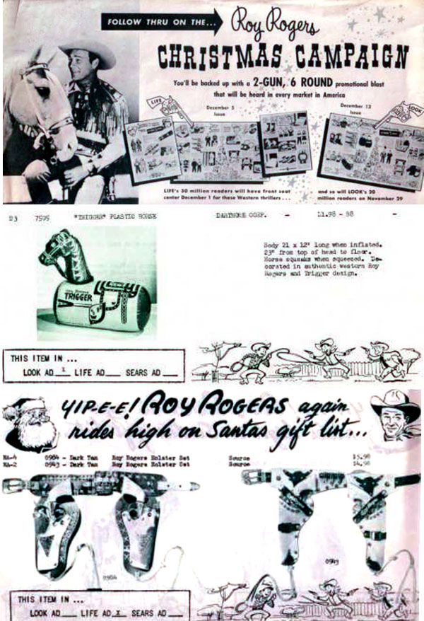 From Roy Rogers 1955 Christmas Campaign booklet. 