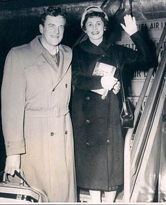 James Arness and wife Virginia in 1957. (Thanx to Terry Cutts.)